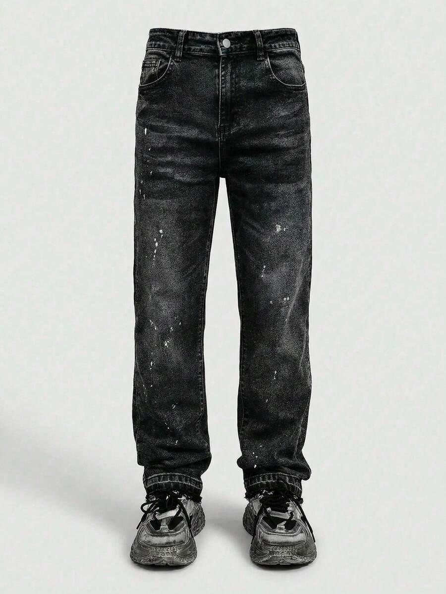 szare spodnie jeans 