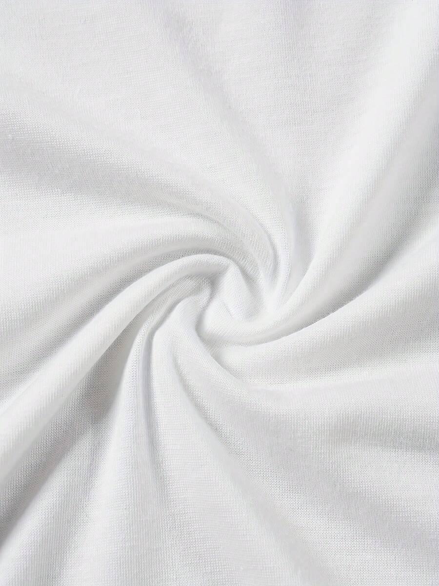 biały t-shirt print