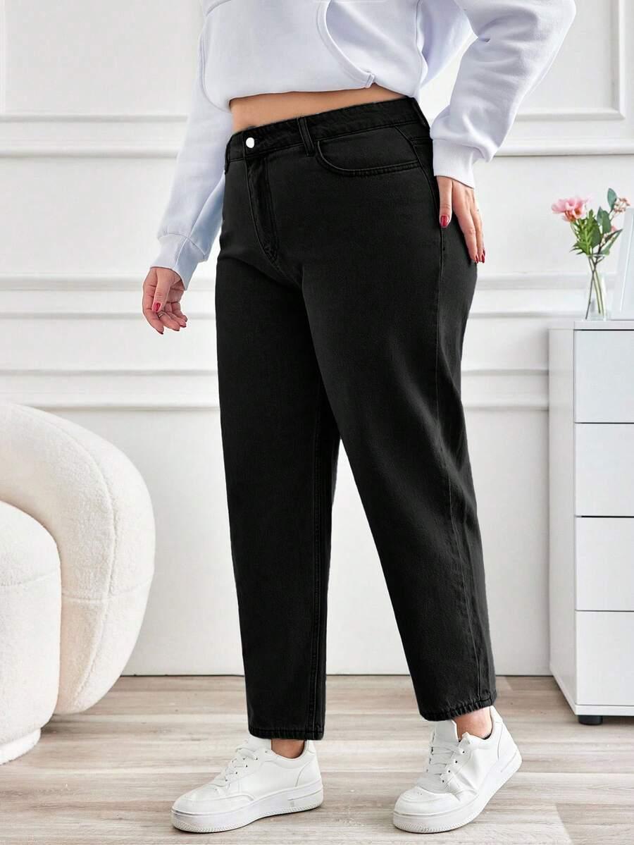 czarne spodnie jeans wysoki stan 