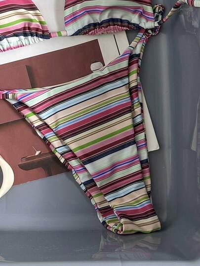 dół od bikini wzór paski