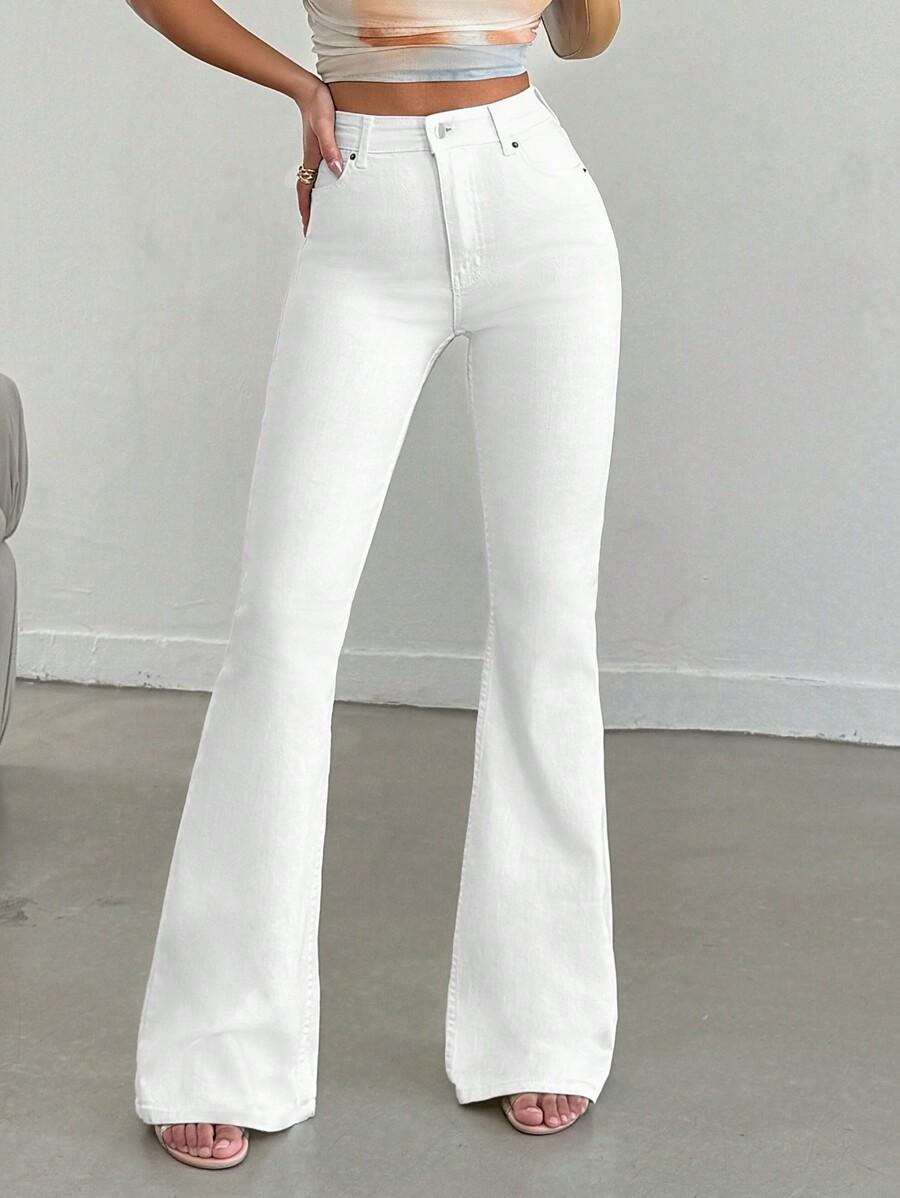 BIAŁE SPODNIE JEANS
