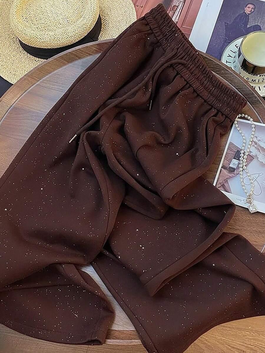 BRĄZOWE SPODNIE CASUAL