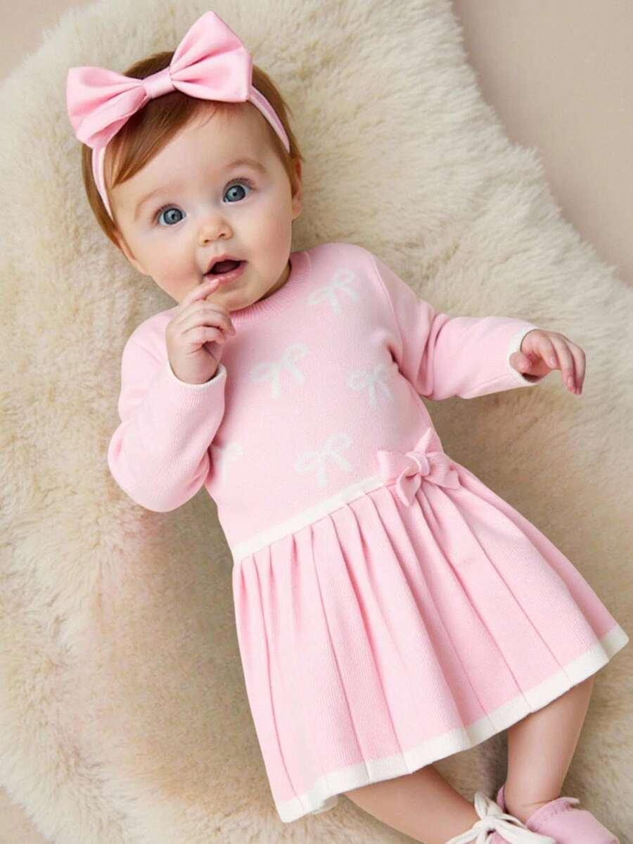 mini sukienka wzór kokardy