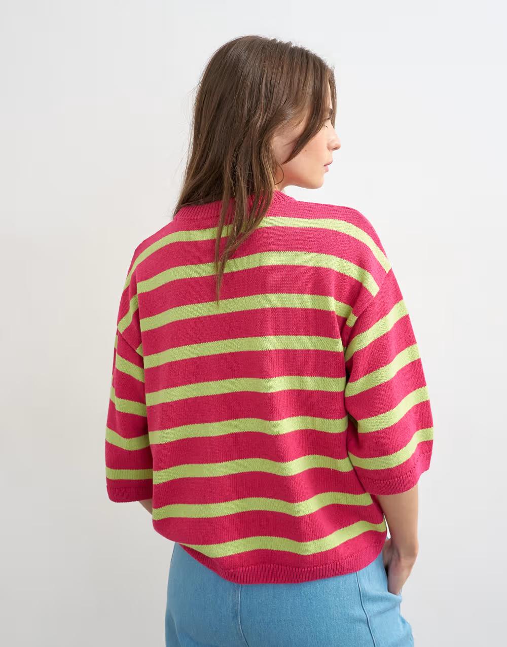 SWETER RĘKAW 3/4 paski
