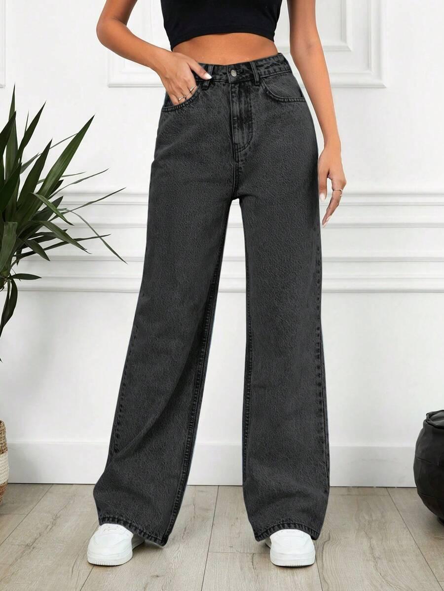 SZEROKIE SPODNIE JEANS