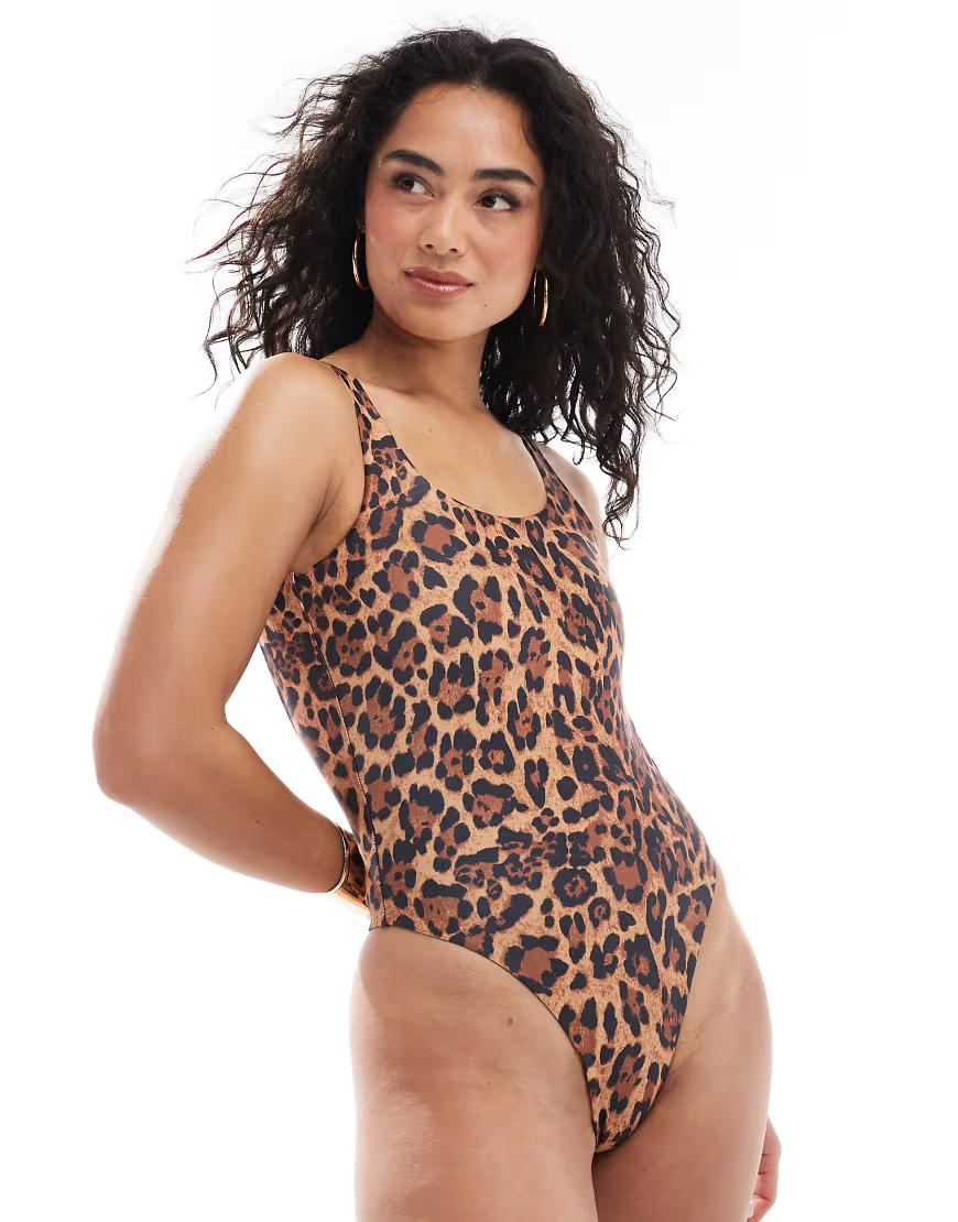 jednoczęściowy STRÓJ kąpielowy animal print