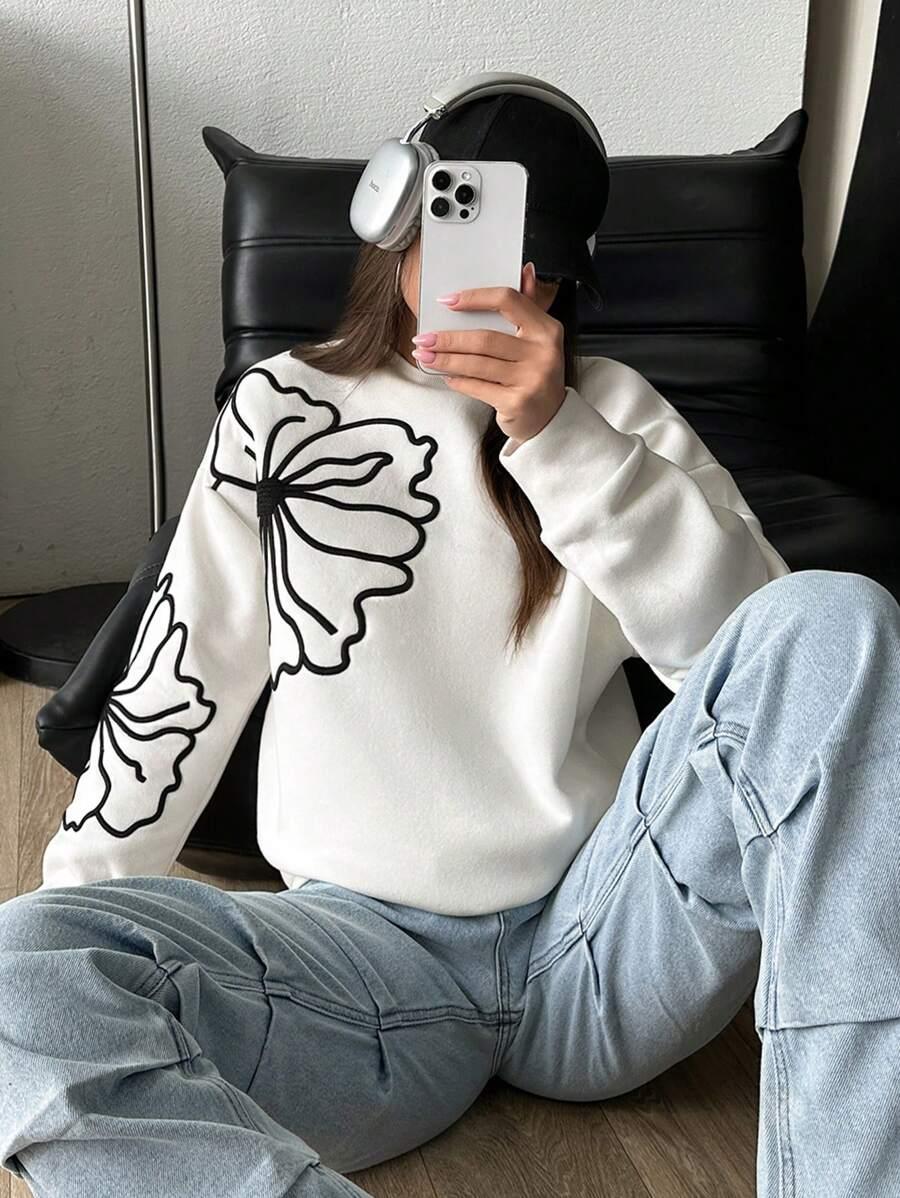 BIAŁA BLUZA PRINT