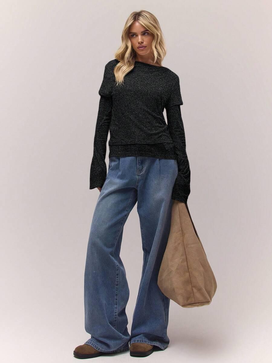 szara bluzka 2-pack