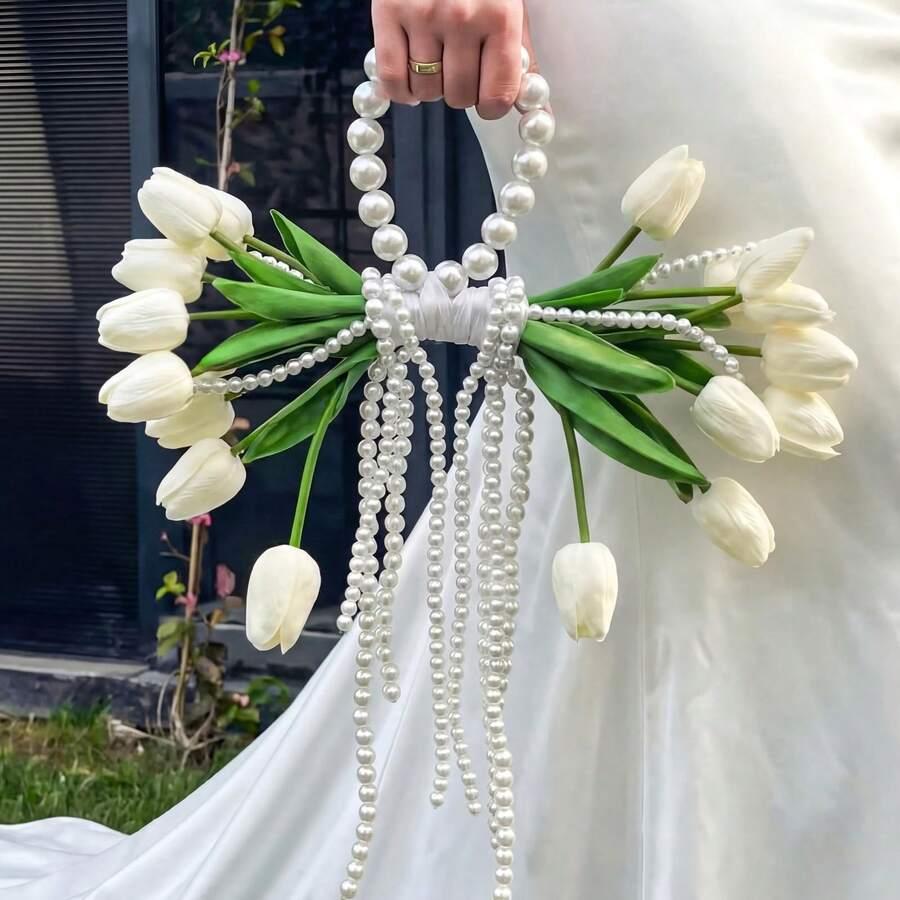 sztuczne kwiaty tulipany bukiet