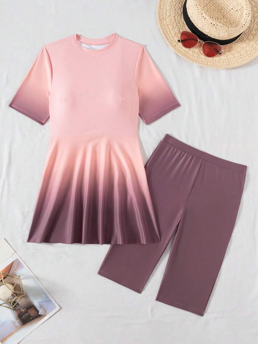 DWUCZĘŚCIOWY STRÓJ KĄPIELOWY PRINT OMBRE