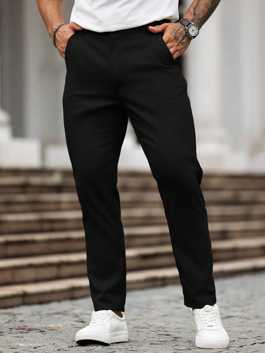 CZARNE ELEGANCKIE SPODNIE 