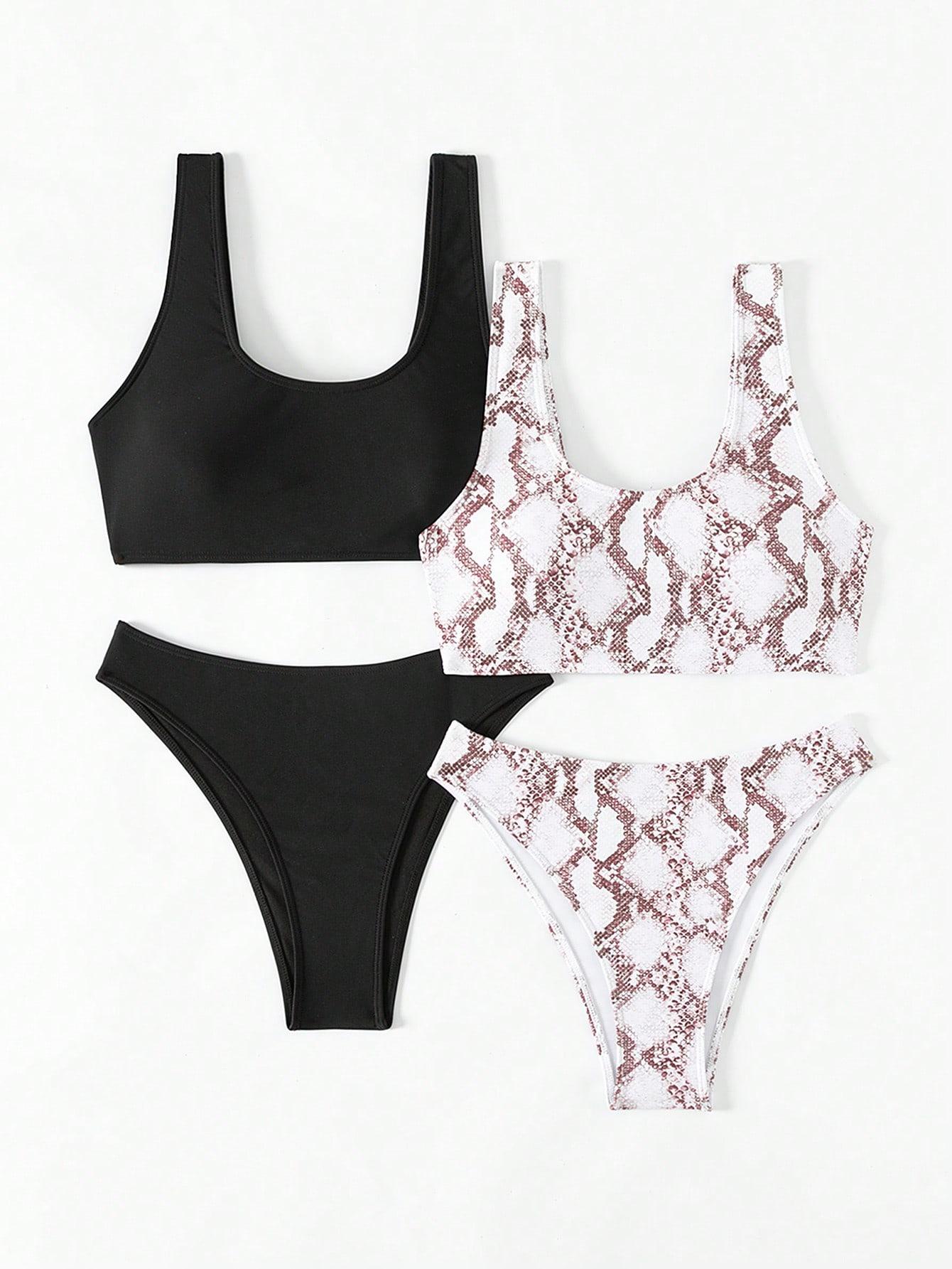 DWUCZĘŚCIOWY KOMPLET BIKINI DWA KOMPLETY 
