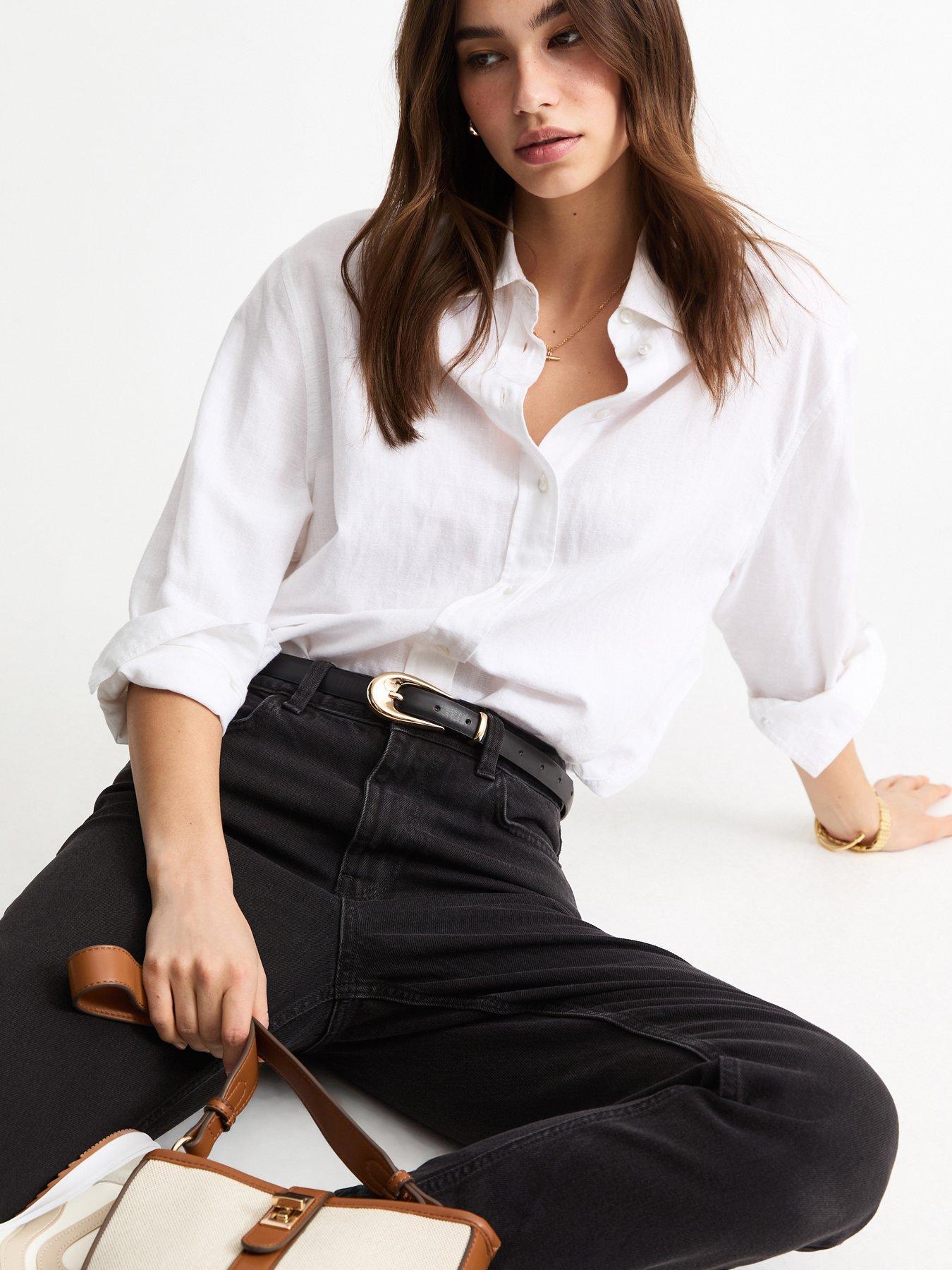 NEW LOOK JEANSY HANNAH ANKLE GRAZER STRAIGHT LEG 
