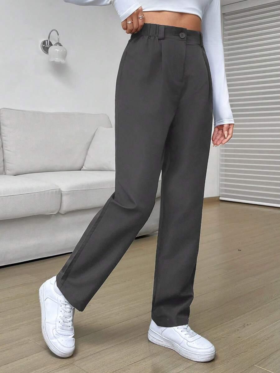 szare spodnie casual