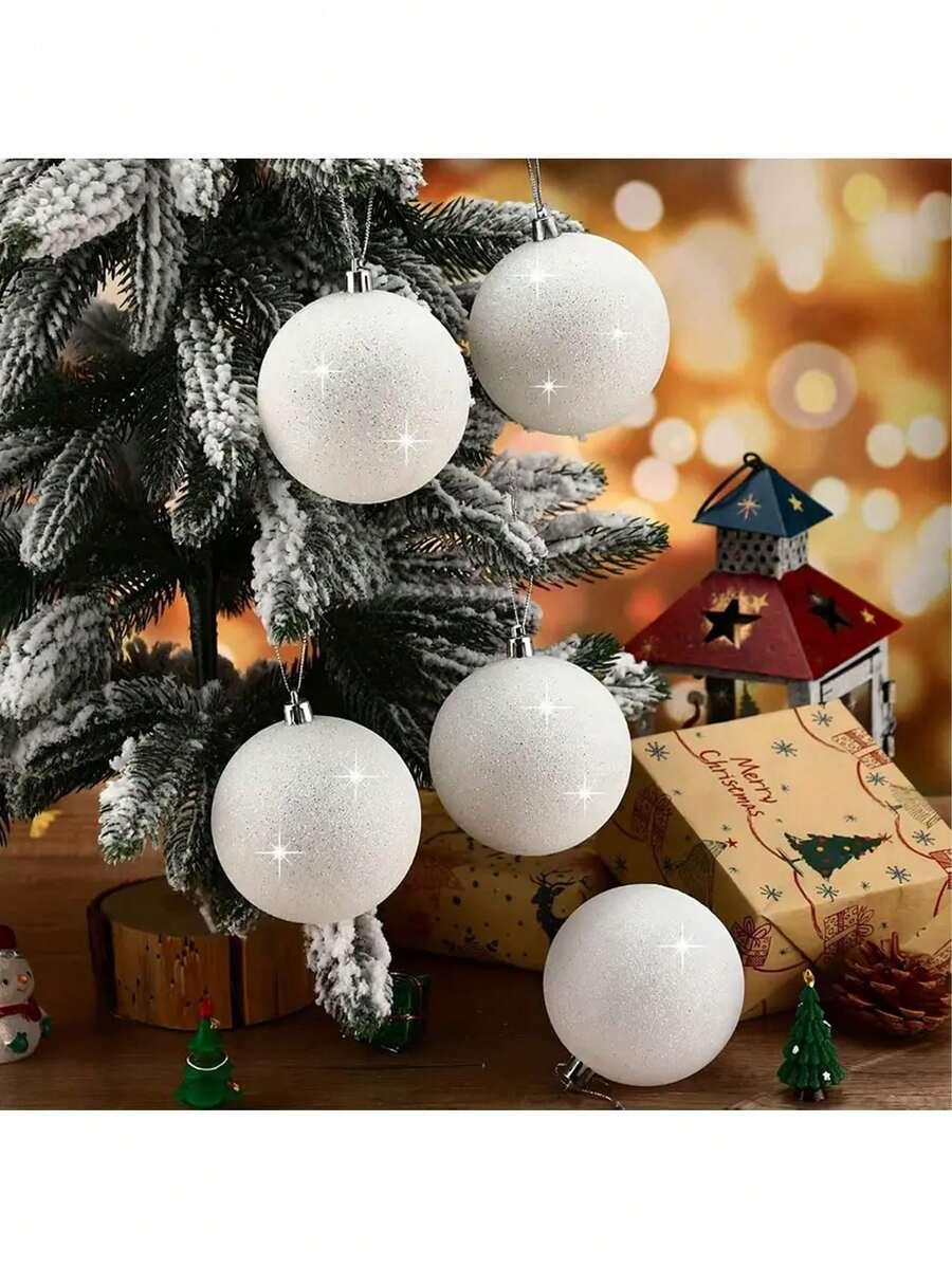 białe bombki 4-pack
