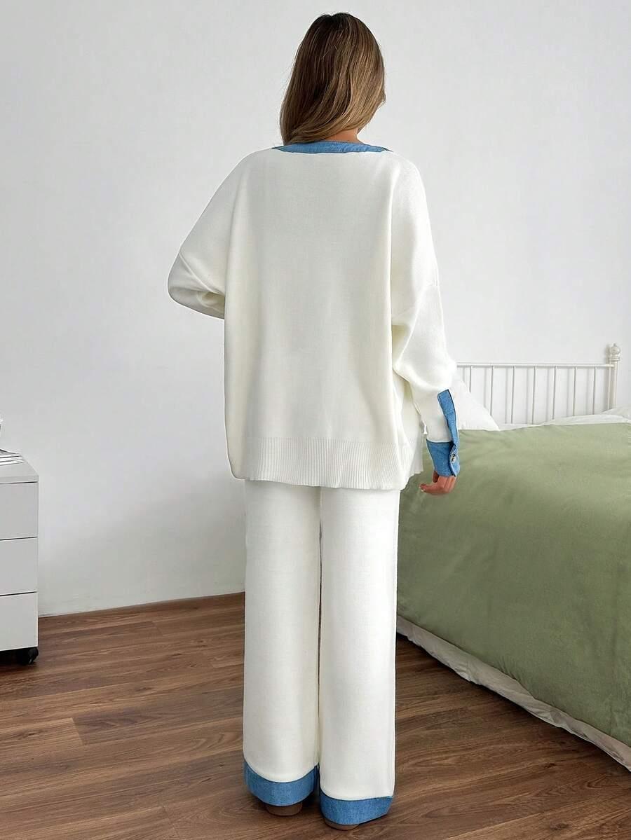 SWETER SPODNIE KOMPLET