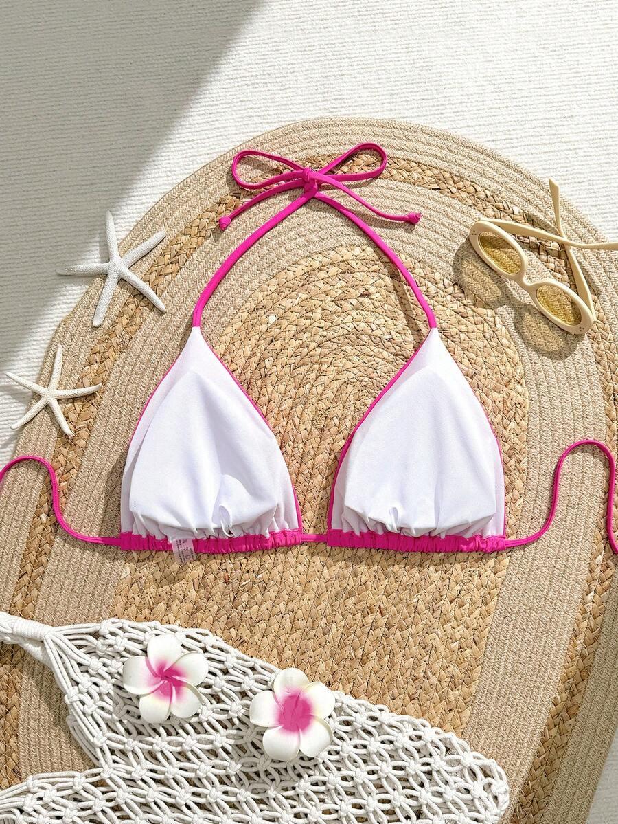 różowa góra od bikini