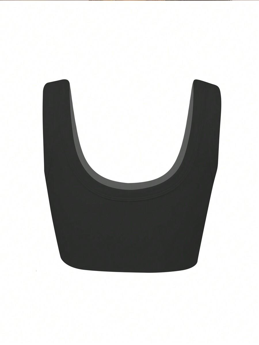 czarny crop top