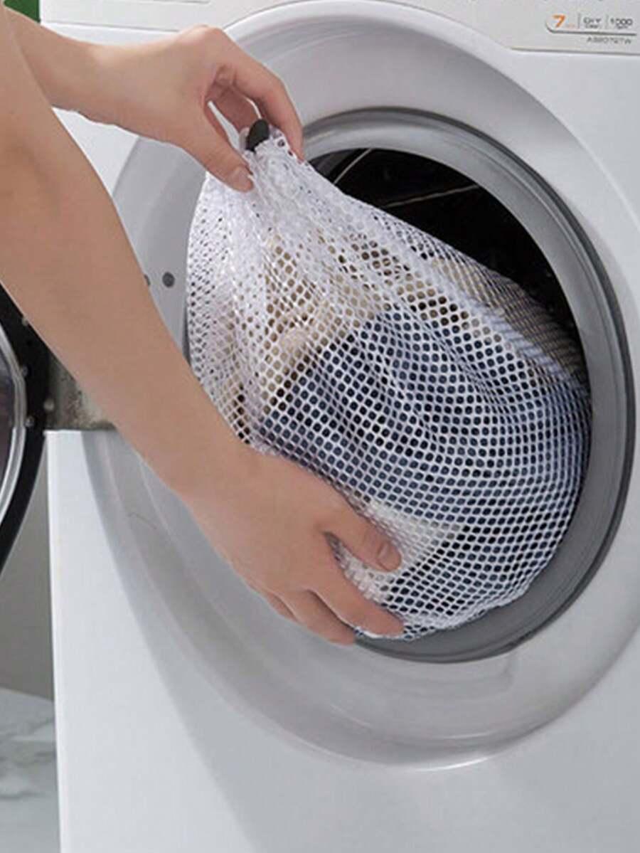 biały worek na pranie ściągacz
