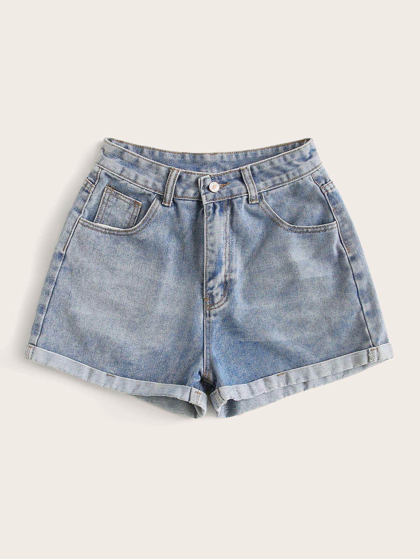 niebieskie SPODENKI JEANS
