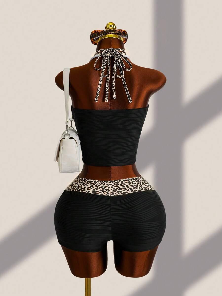 DWUCZĘŚCIOWY STRÓJ KĄPIELOWY ANIMAL PRINT