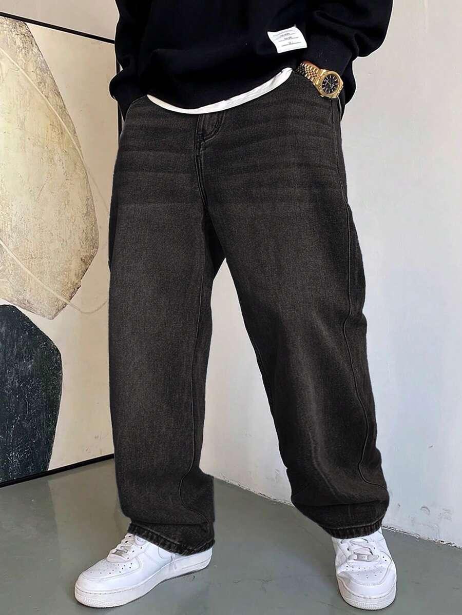 CZARNE SPODNIE JEANS 