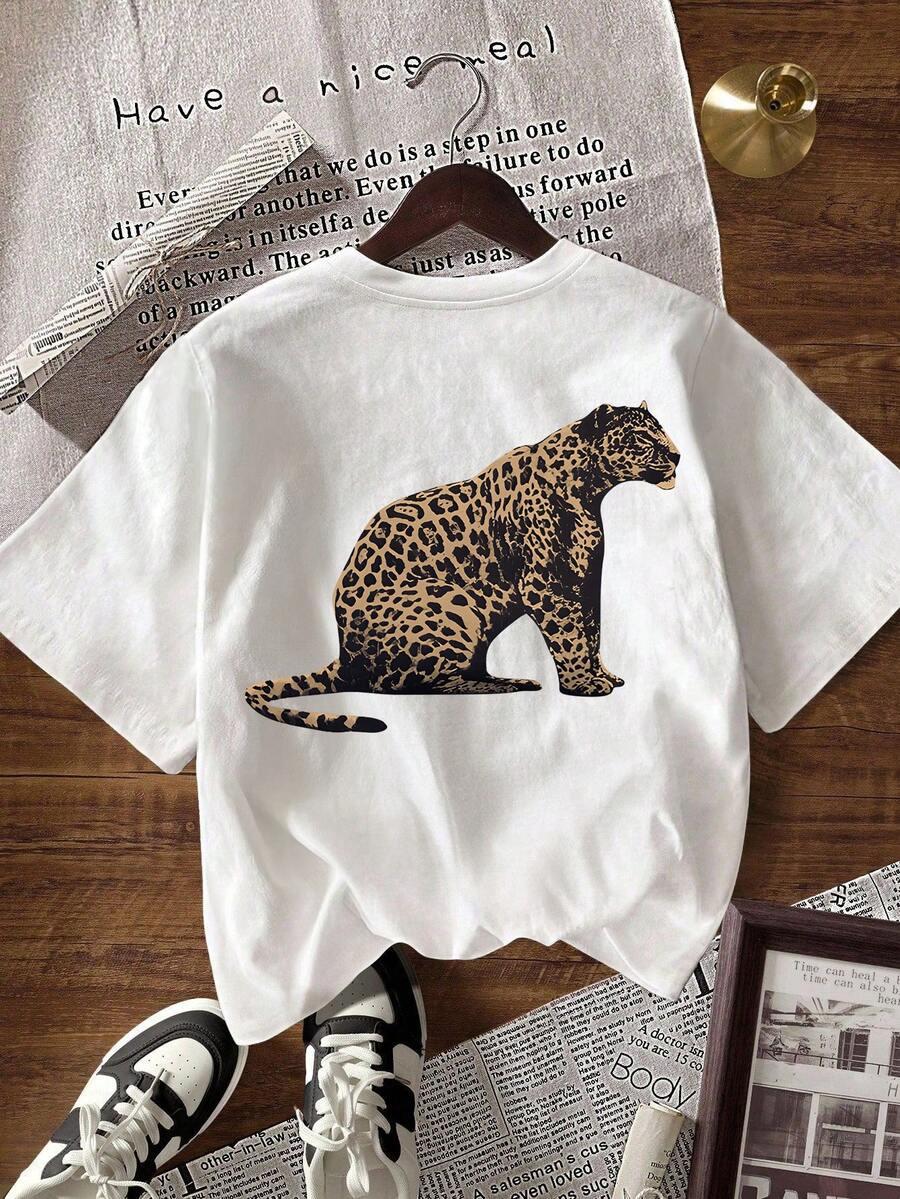 BIAŁY T-SHIRT NADRUK 