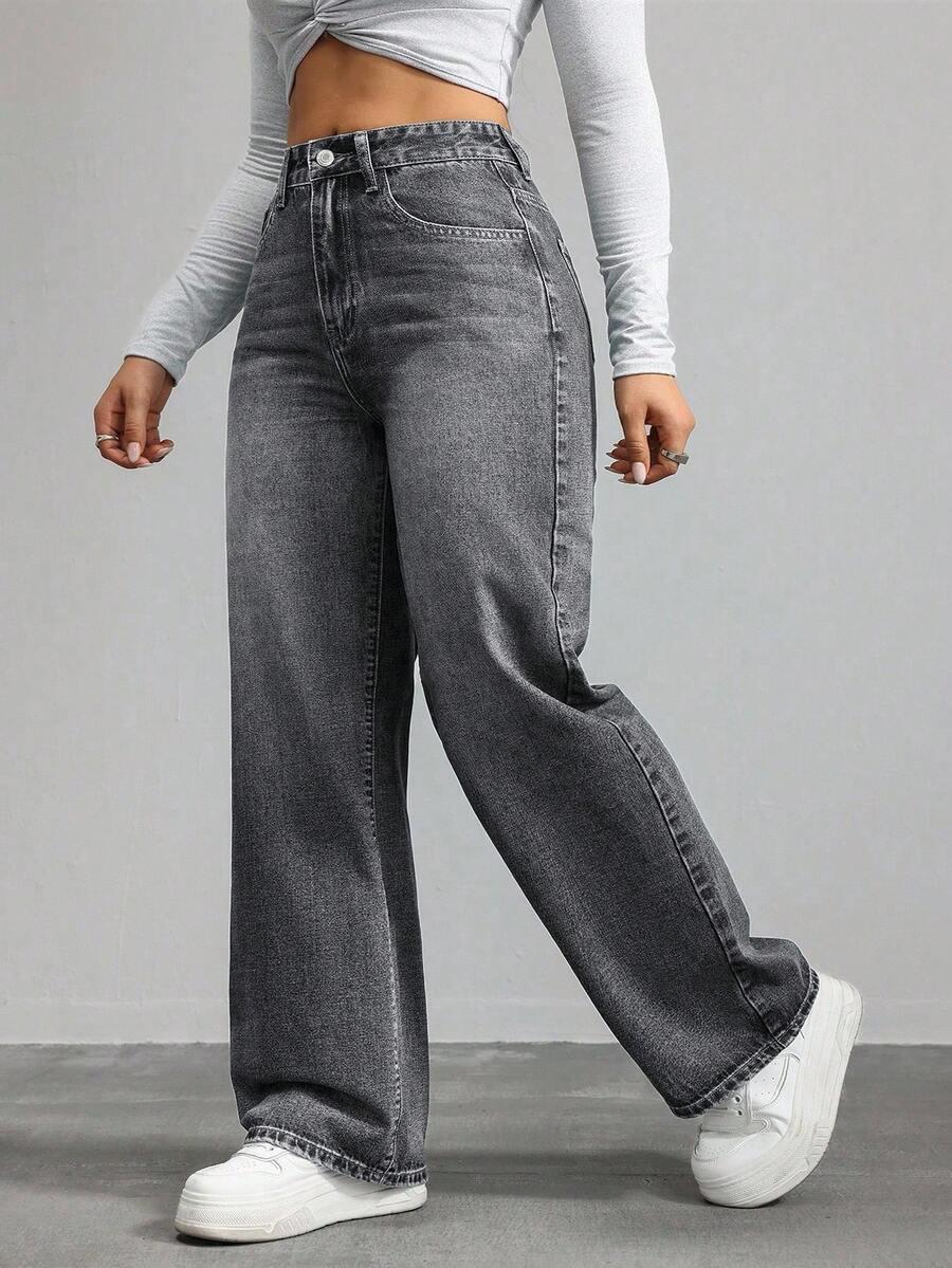 szare spodnie jeans 