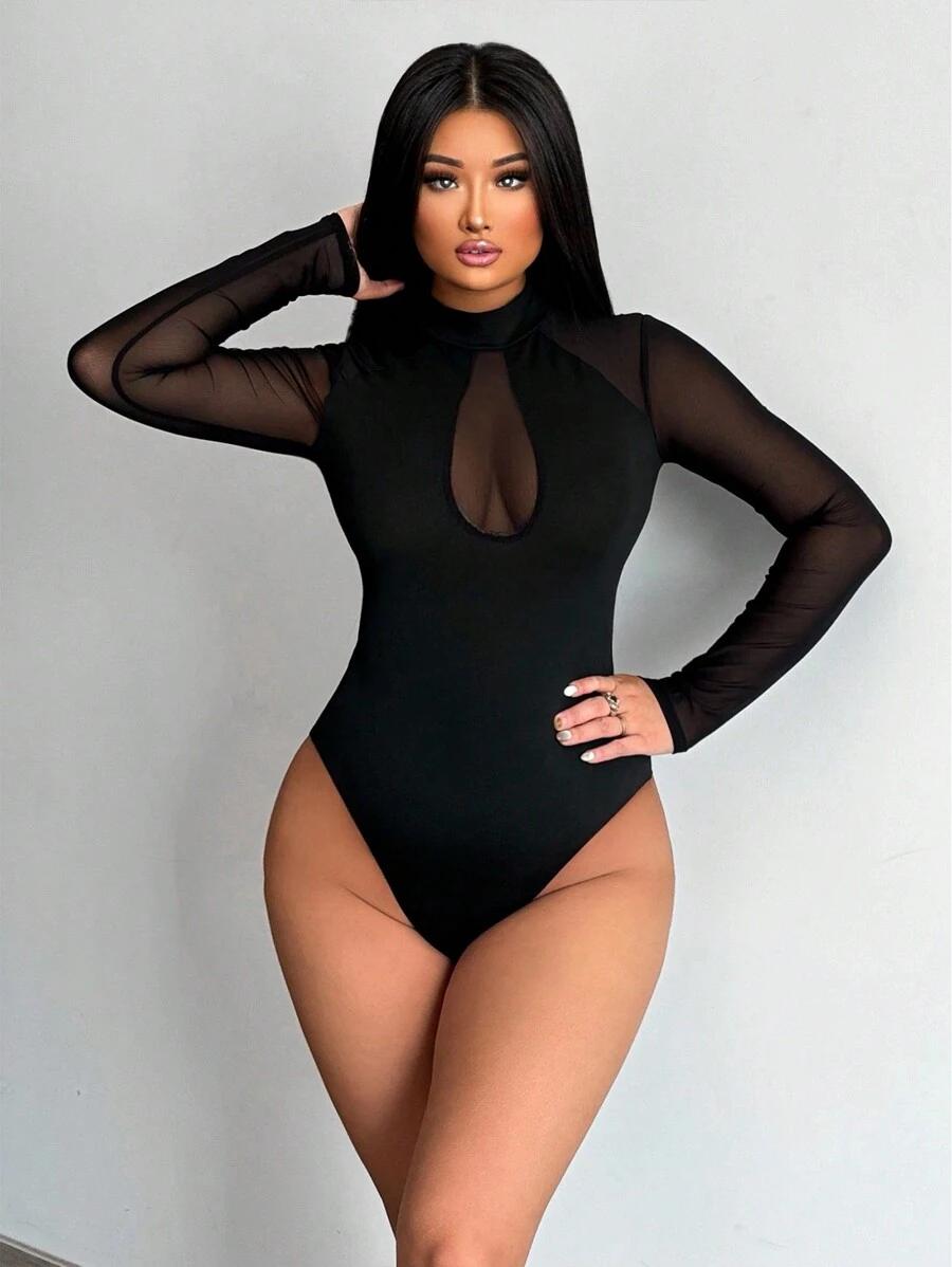 czarne body siateczka 