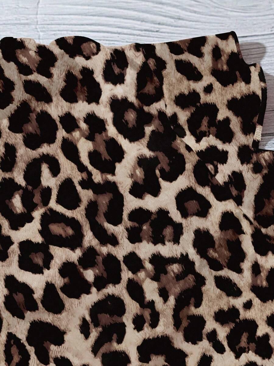BLUZKA ANIMAL PRINT KRÓTKI RĘKAW