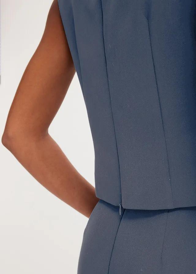 ELEGANCKA BLUZKA BEZ RĘKAWÓW V-NECK
