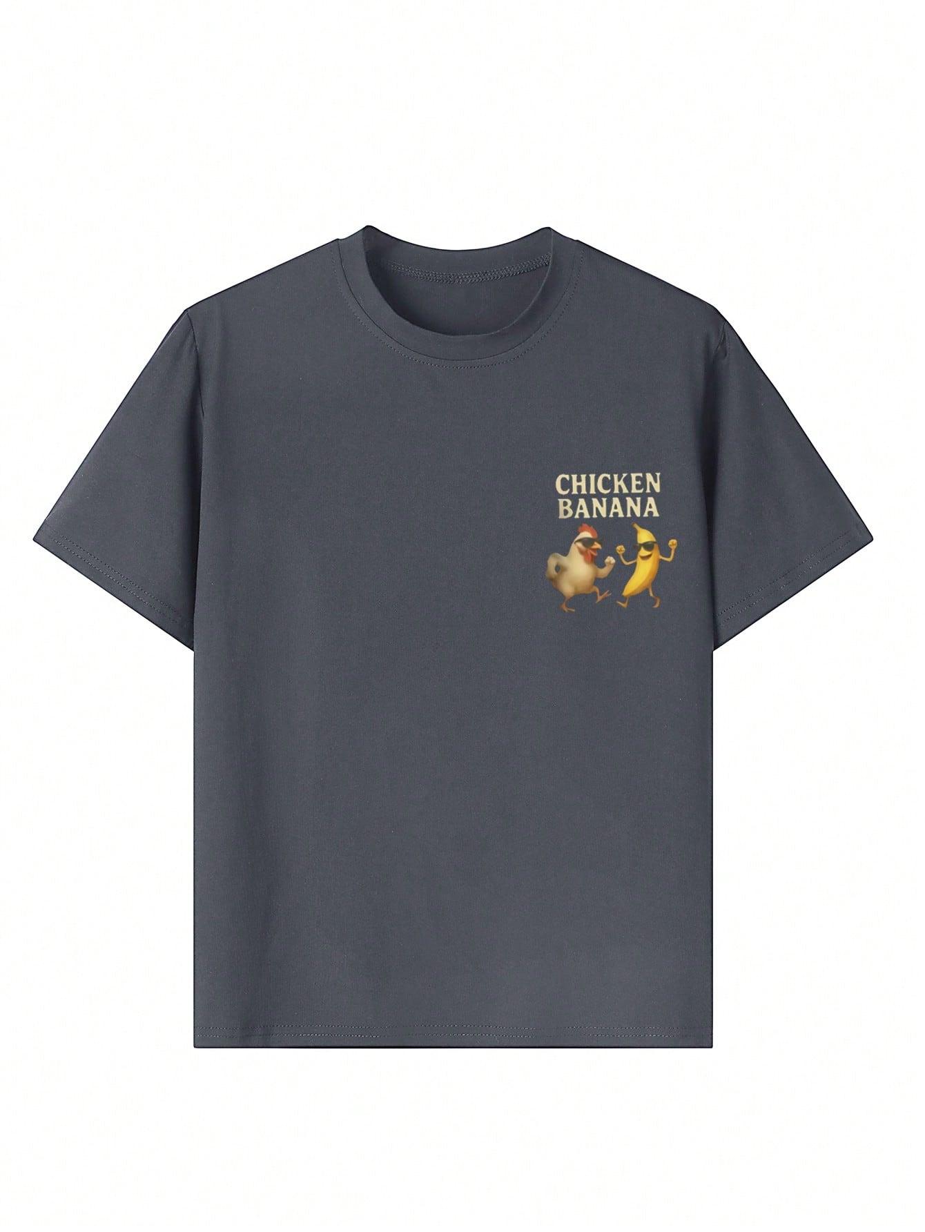 szary t-shirt nadruk