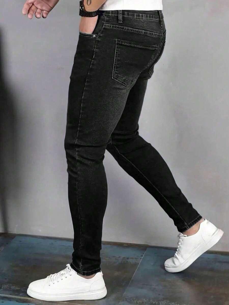 czarne spodnie jeans 