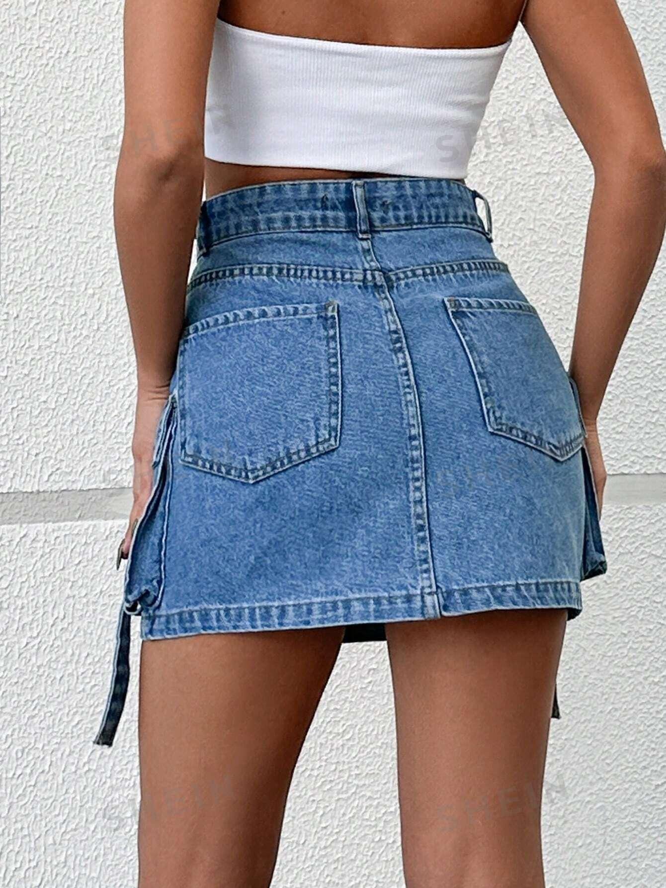NIEBIESKA SPÓDNICA JEANS