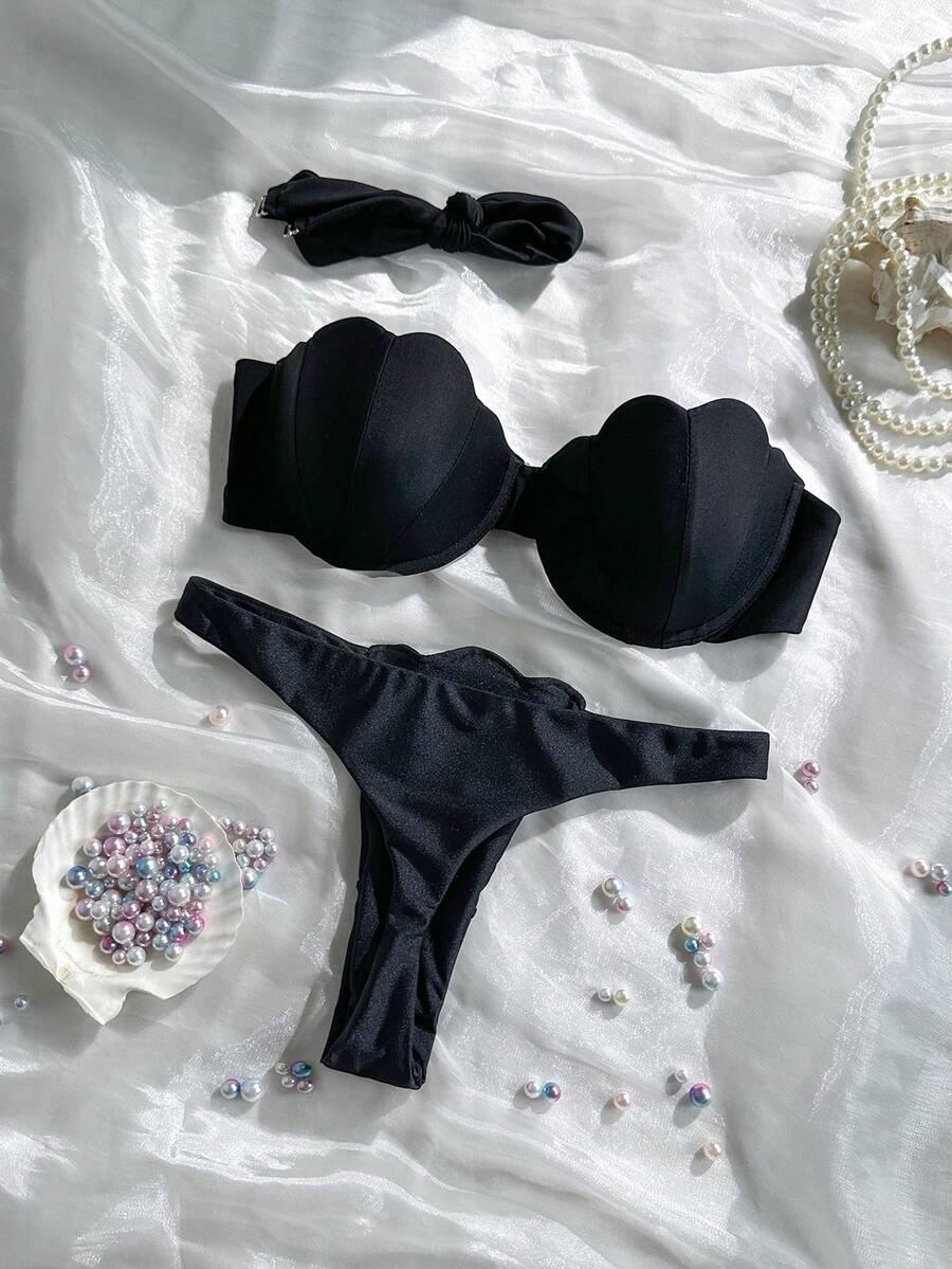 czarny dół od bikini 