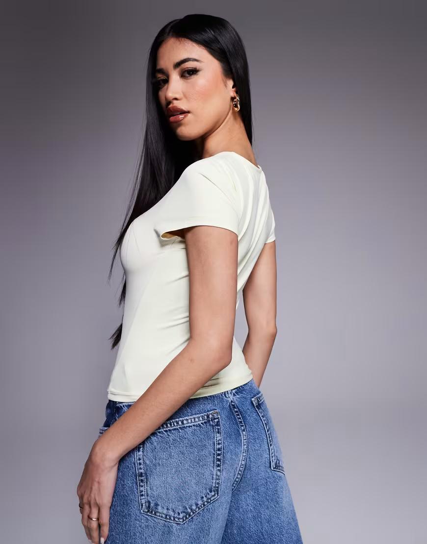 ŻÓŁTY TOP CASUAL