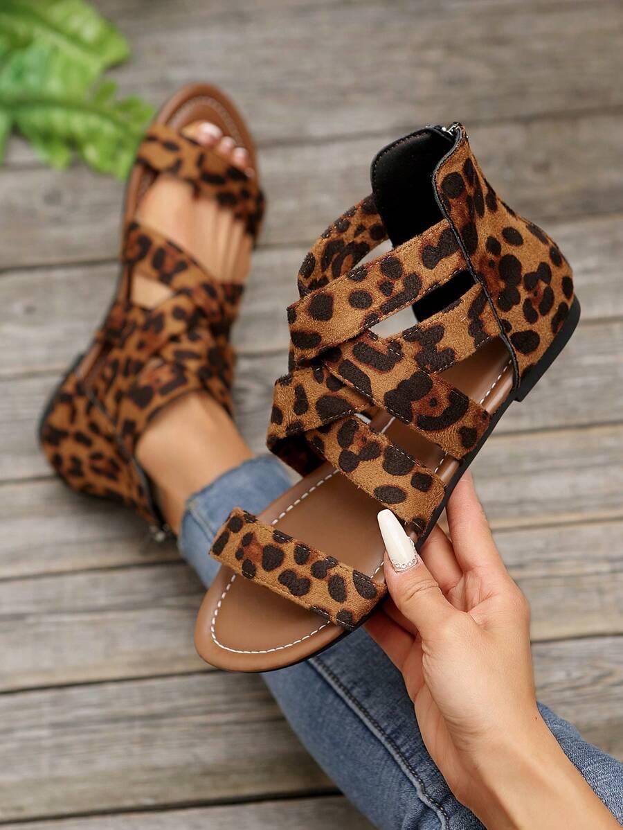 sandały animal print