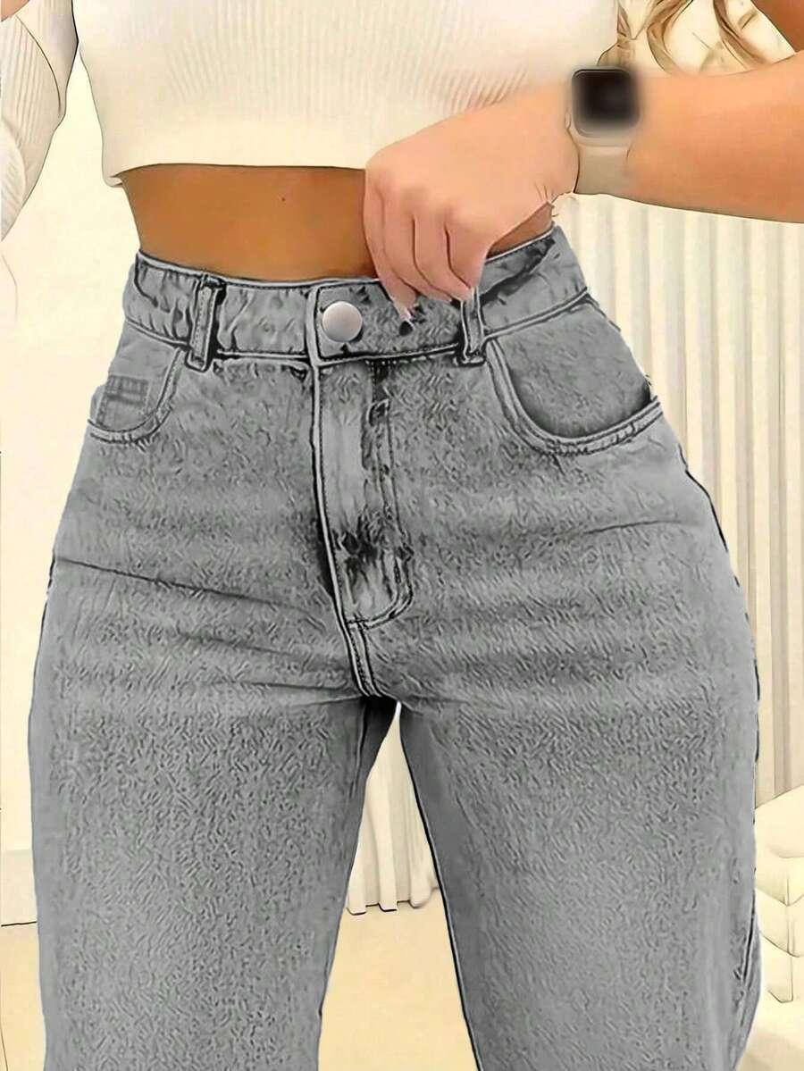 SZARE SPODNIE JEANS 