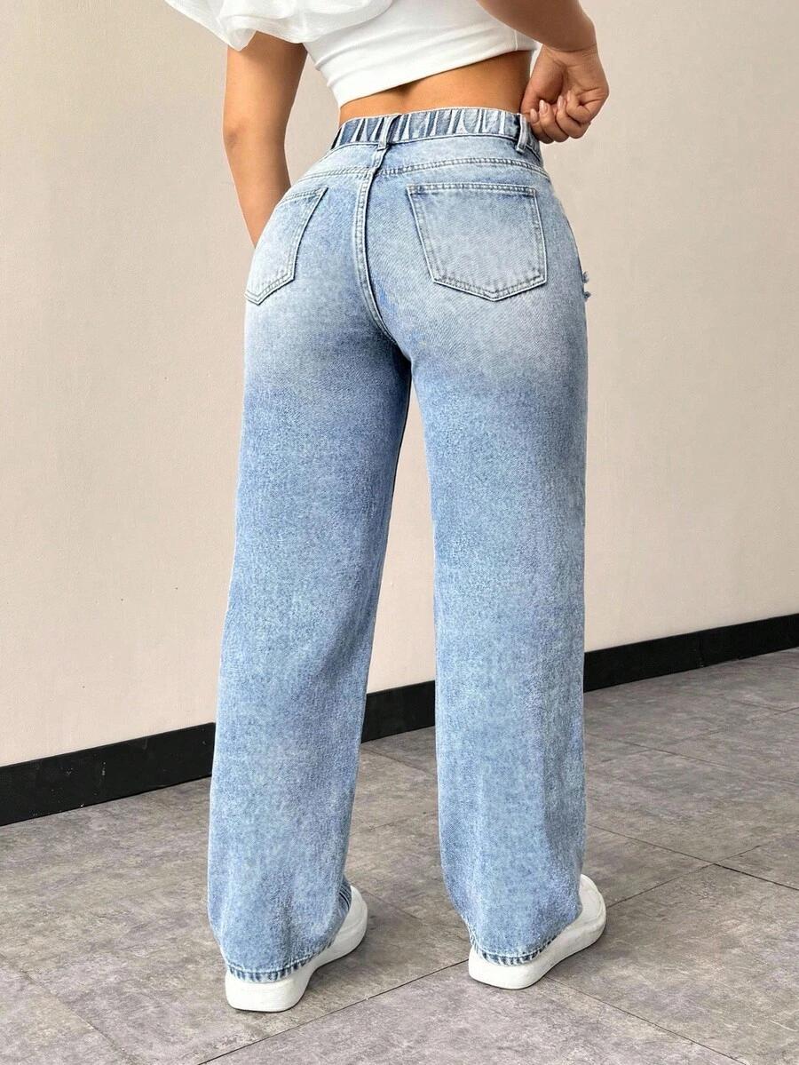NIEBIESKIE SPODNIE JEANS