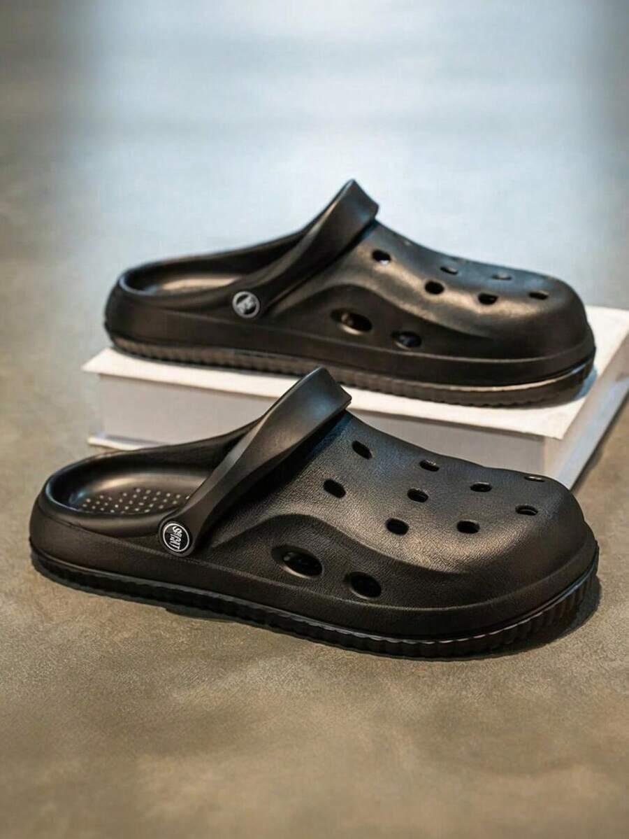 czarne klapki casual