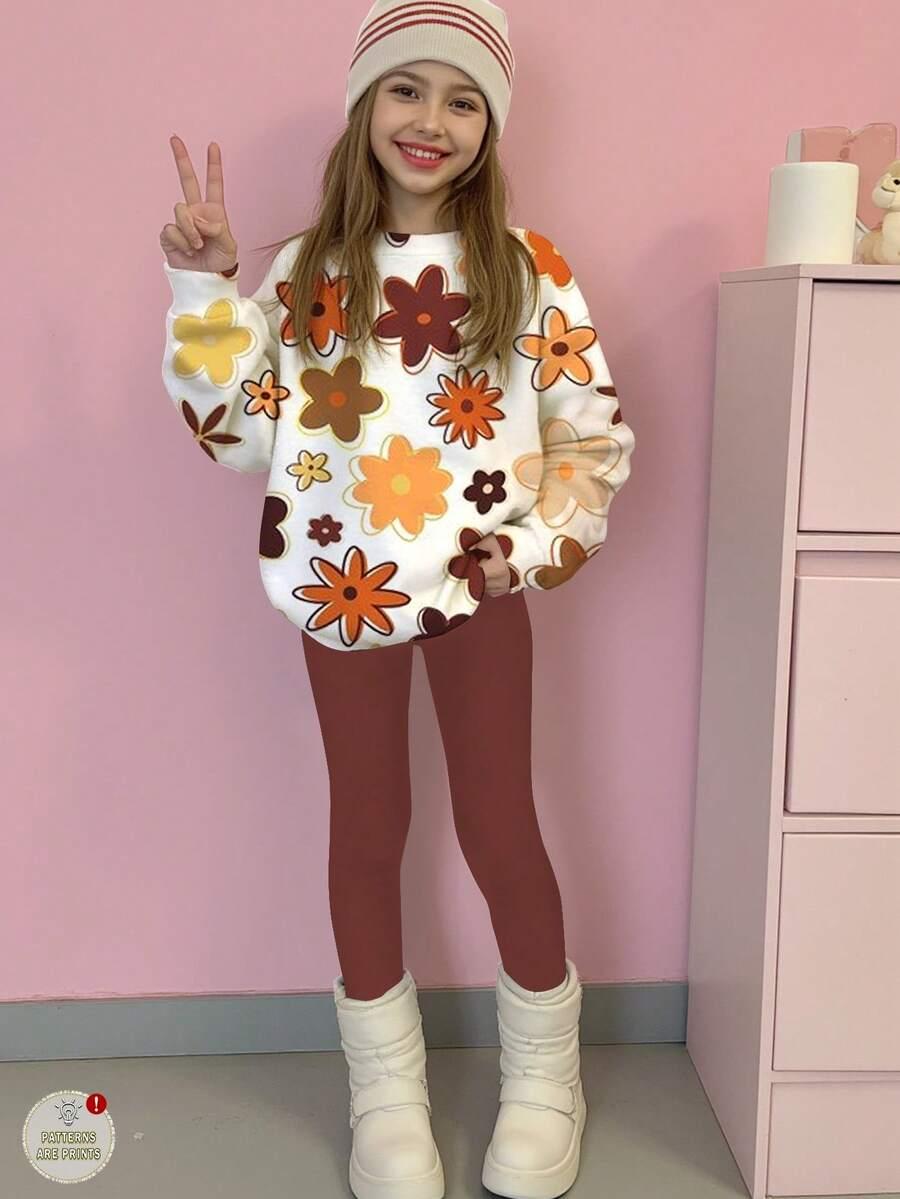 komplet bluza legginsy nadruk