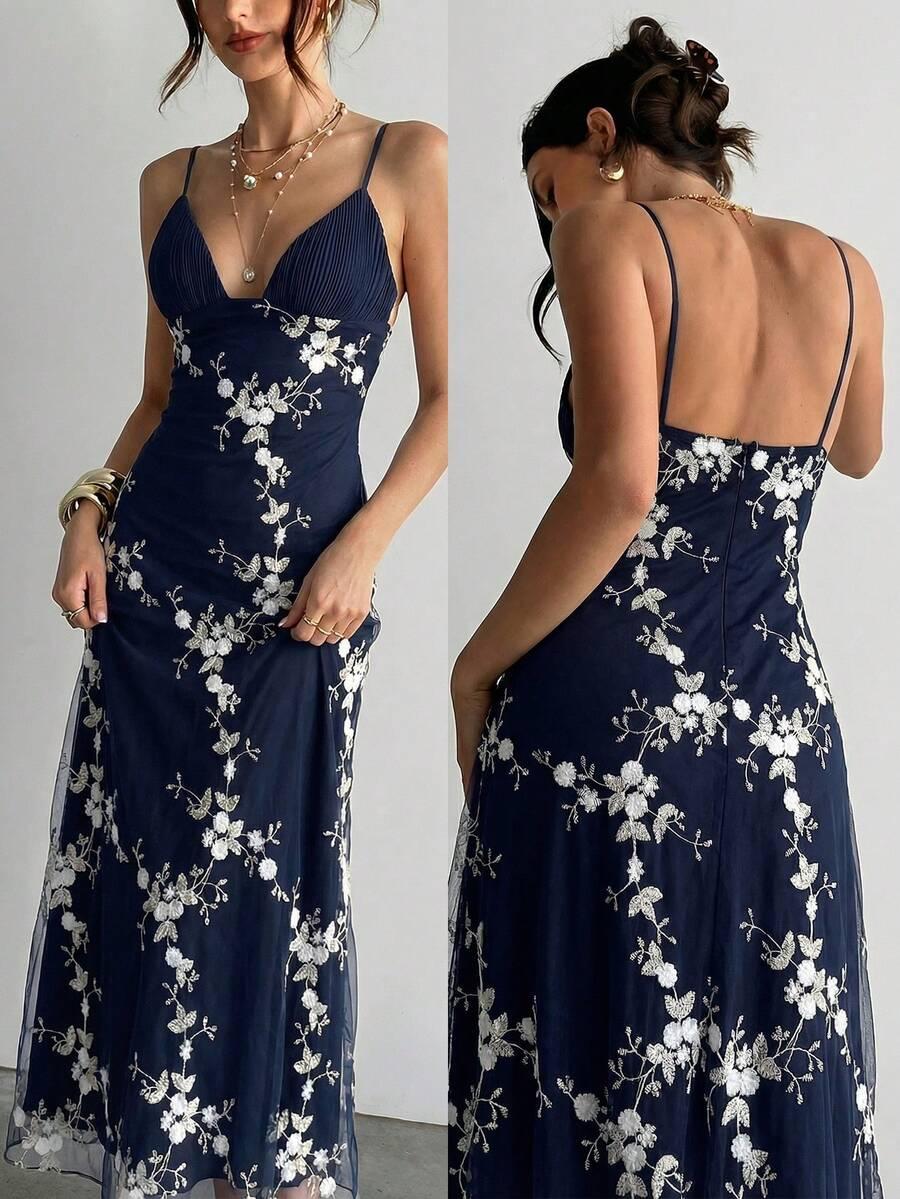 maxi sukienka v-neck print