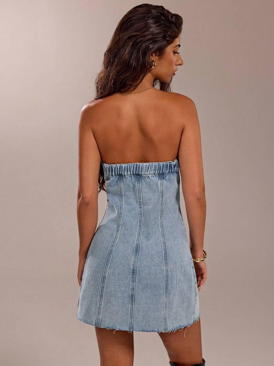 SPÓDNICA MINI JEANSOWA 