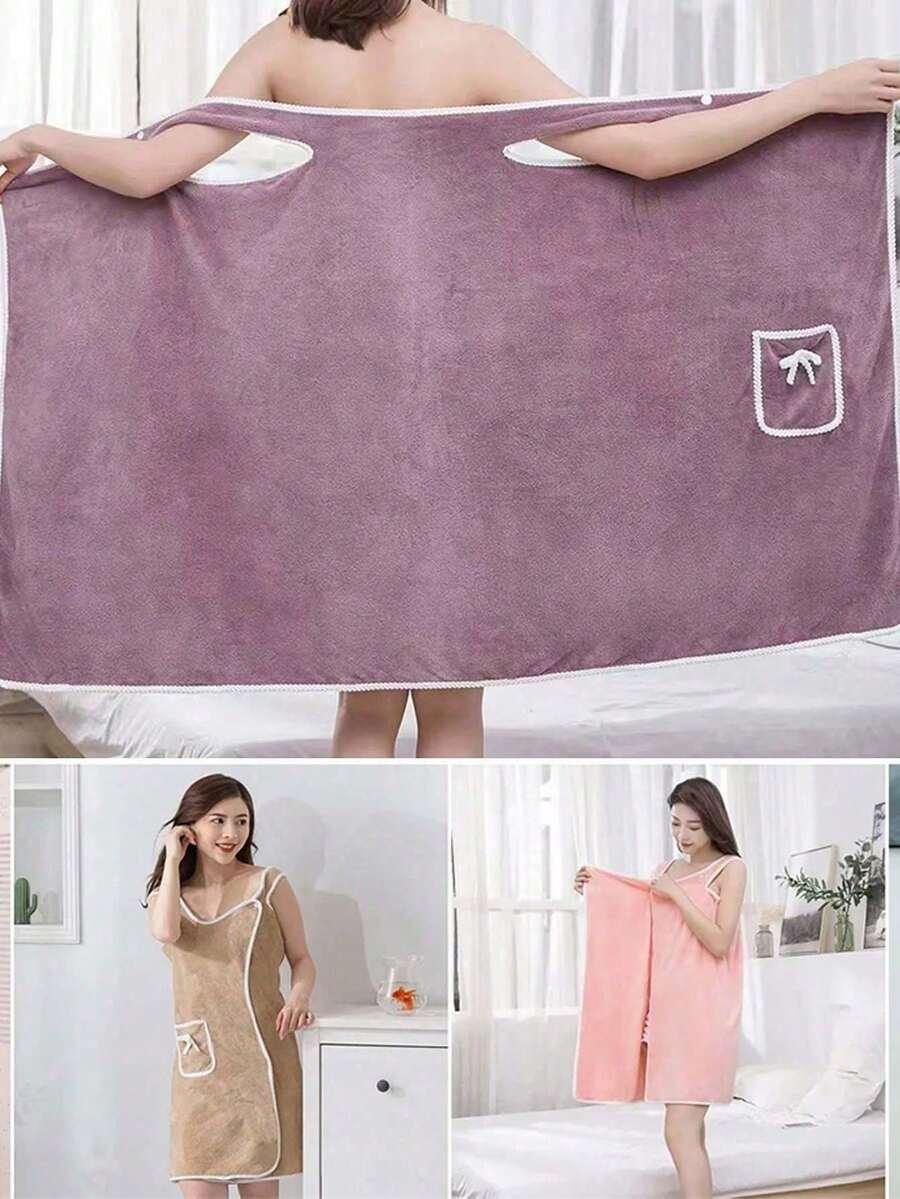 fioletowy ręcznik zapięcie