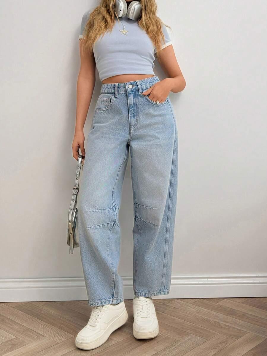 NIEBIESKIE SPODNIE JEANSOWE