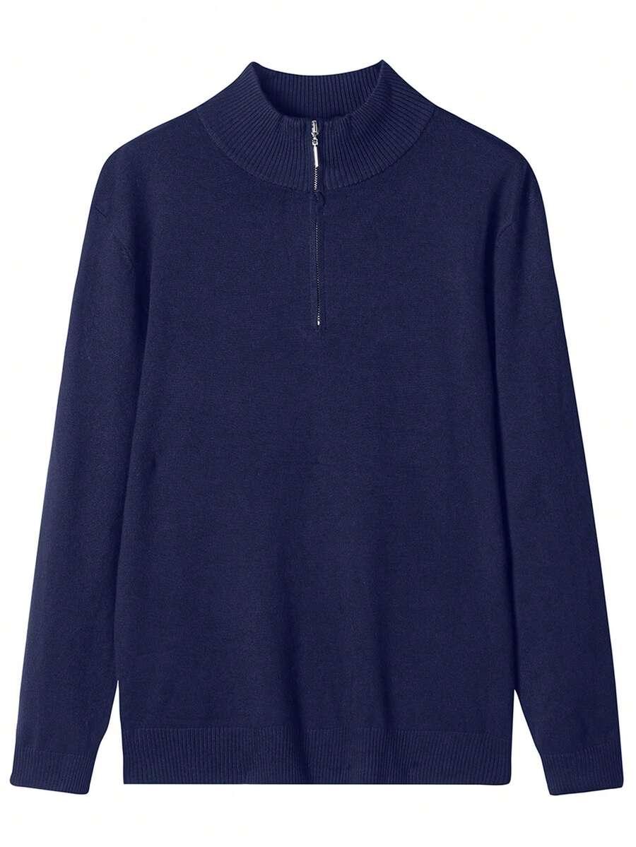 GRANATOWY SWETER CASUAL