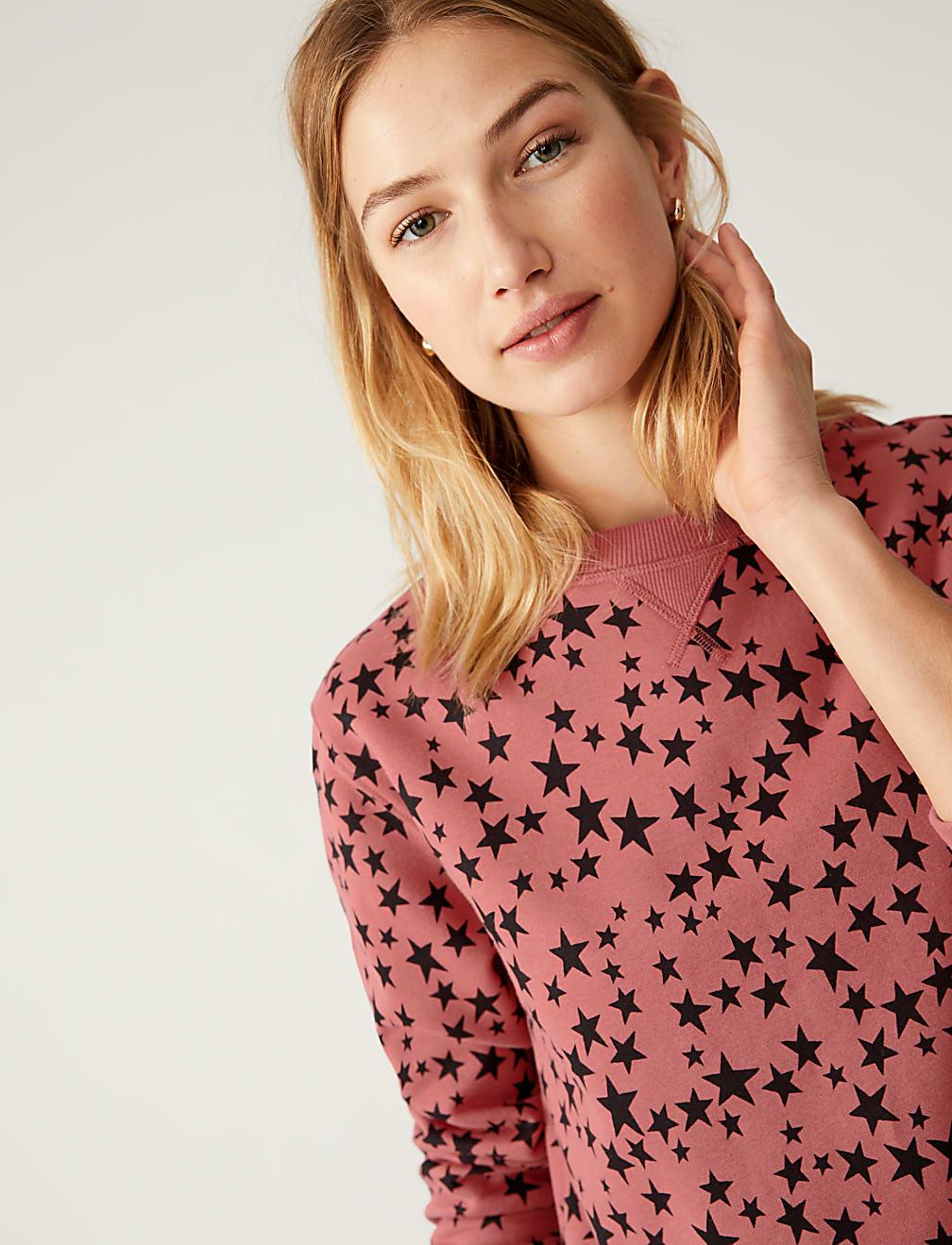 bluza wzór gwiazdki T41-3449C-F8