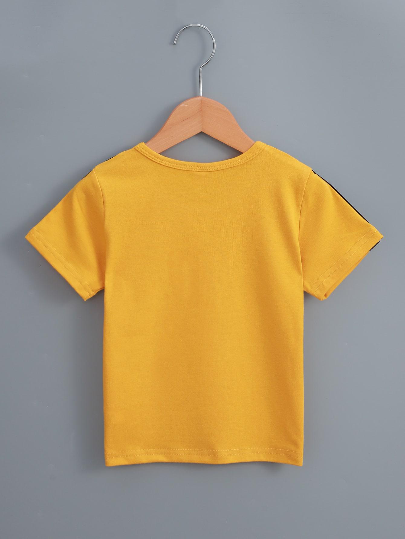 żółty t-shirt napisy LOVE