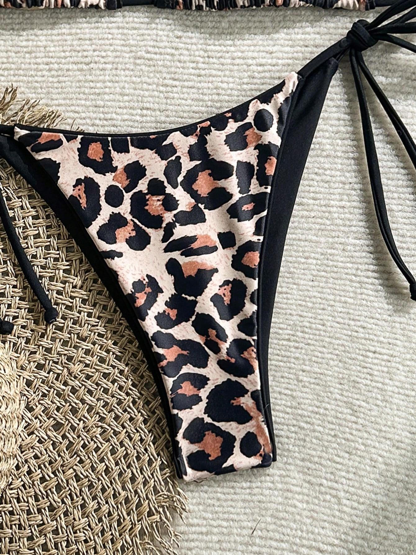 DWUCZĘŚCIOWY STRÓJ KĄPIELOWY ANIMAL PRINT