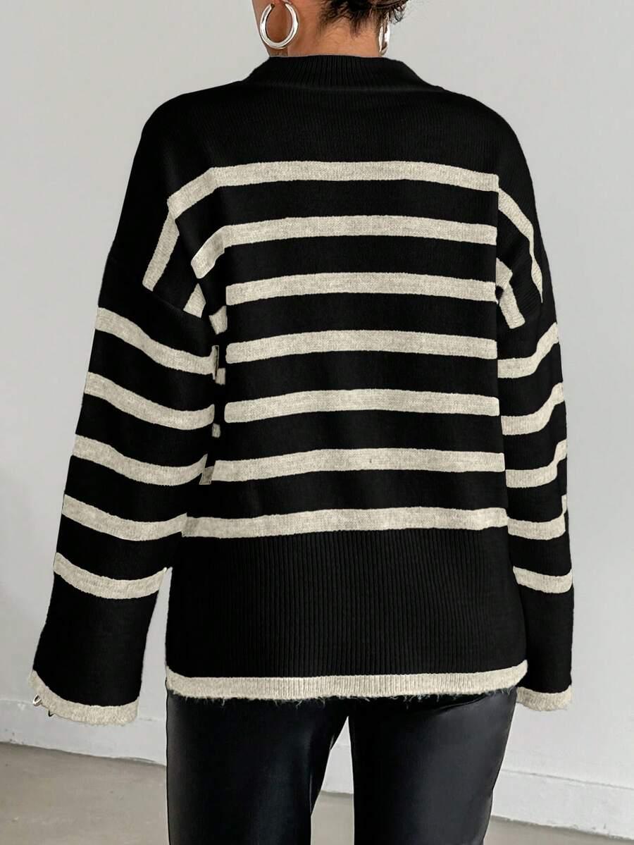 CZARNY SWETER PASKI